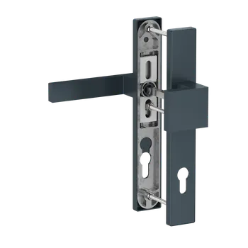 Hliníková sada se štítem klika/koule, RAL7016 matná