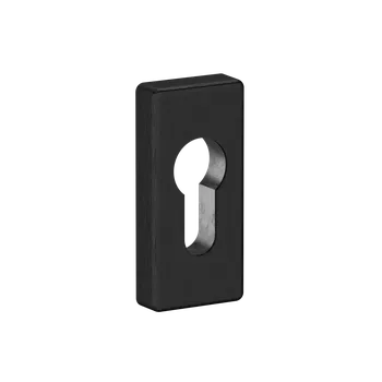 Dveřní kování Hliníková rozeta, cylindrická vložka, broušený černý elox