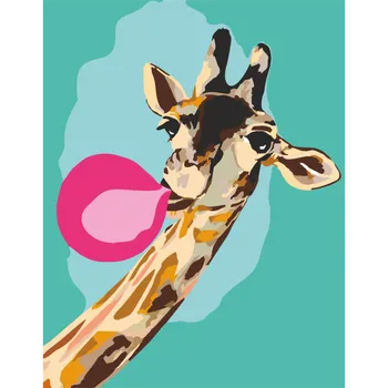 Malování podle čísel - Žirafa - Kreativní sada, 35 x 45 cm