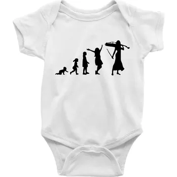 Evoluce cellistka - Body kojenecké s krátkým rukávem - Krátký r. do 3 měs ( Bílá )