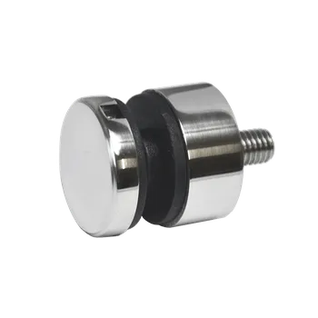 Zábradlí Svorka bodová na sklo 6-12 mm plochá (ø 30 mm / M8), leštěná nerez / AISI304, balení obsahuje gumičky na sklo