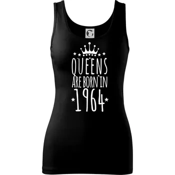 Dámské tričko Queens are born in 1964 - Dámské tílko - XS ( Černá )
