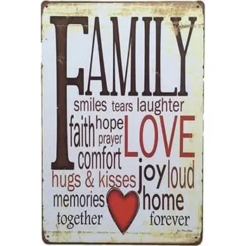 Obraz Plechová cedule Family