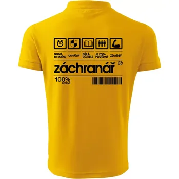 Pánská košile Čárový kód záchranář - Polokošile pánská Pique Polo 203 - S ( Žlutá )