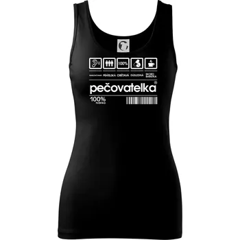 Dámské tričko Čárový kód - pečovatelka - Dámské tílko - XL ( Černá )