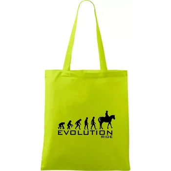 Nákupní taška Evoluce Ride horse - Taška bavlněná - 42 x 38 cm ( Limetková )