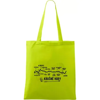 Profil Krušné hory - Taška bavlněná - 42 x 38 cm ( Limetková )