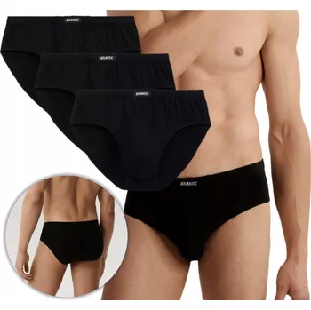 Slipy 3x Pánské slipy klasické ATLANTIC pohodlné kalhotky BMP-006 3-pack S černé