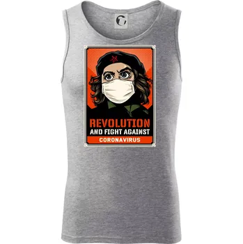 Corona Revolution & Fight - Tílko pánské Core - L ( Tmavě šedý melír )