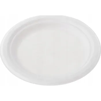 Jednorázové nádobí Talíře Stella z cukrové třtiny 50 kusů