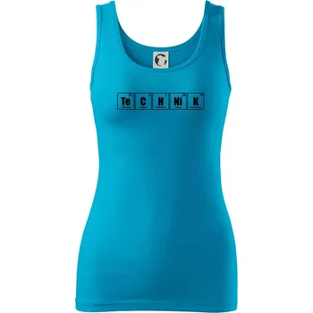 Dámské tričko Periodická tabulka technik - Dámské tílko - 2XL ( Světlý tyrkys )