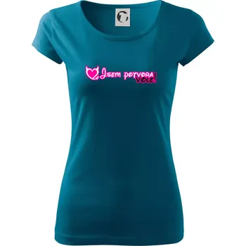 Dámské oblečení Jsem potvora, vole! - Dámské triko Pure - L ( Petrolejová )
