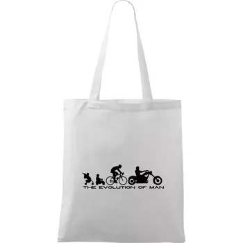 Evolution of man (Chopper) - Taška bavlněná - 42 x 38 cm ( Bílá )