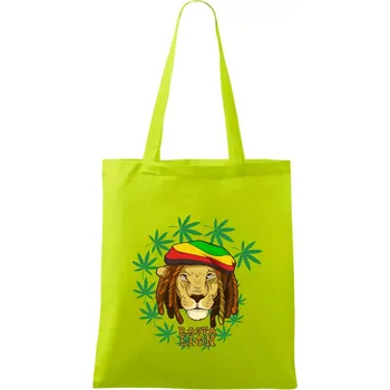 Rasta Lion - Taška bavlněná - 42 x 38 cm ( Limetková )