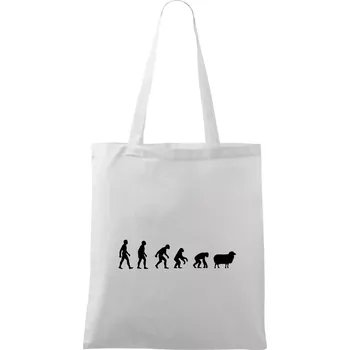 Evoluce ovce - Taška bavlněná - 42 x 38 cm ( Bílá )