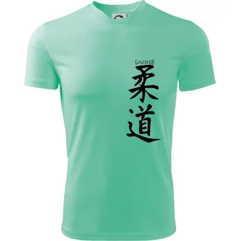 Chlapecké oblečení Judo nápis japan - Dětské triko sportovní (dresovina) - 146 cm/10 let ( Mátová )