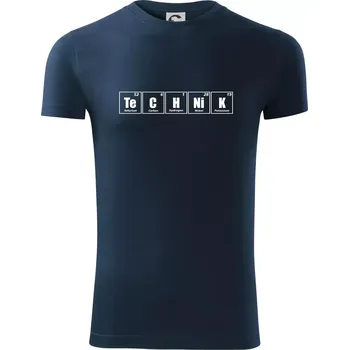 Pánské tričko Periodická tabulka technik - Viper FIT - Pánské zůžené tričko - XL ( Námořní modrá (velmi tmavá - téměř černá) )