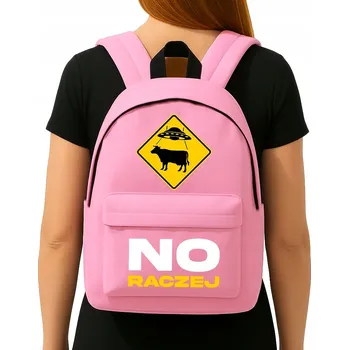 Školní batoh ŠKOLNÍ BATOH Růžový A4 NO RACZEJ pro mládež Do školy | Lehký | Prostorný