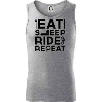 Eat sleep ride moto - Tílko pánské Core - XL ( Tmavě šedý melír )