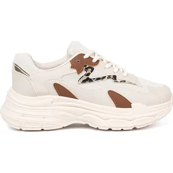 Dámské tenisky Béžové dámské sneakersy s hrubou podrážkou 1193BE Velikost: 41