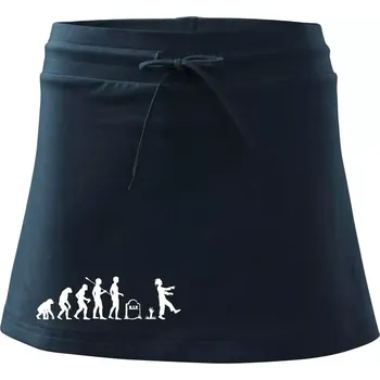 Dámská sukně Evoluce Zombie (Hana-creative) - Sportovní sukně - two in one - XL ( Námořní modrá (velmi tmavá - téměř černá) )