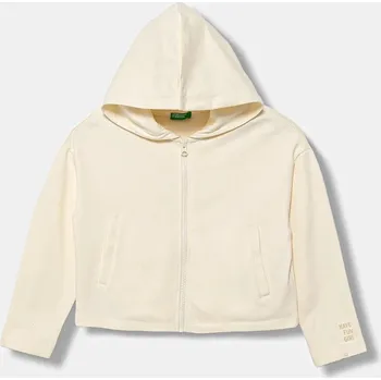 Chlapecká mikina Dětská bavlněná mikina United Colors of Benetton 3NBMC505E.G.seasonal béžová 01X, vel. 120