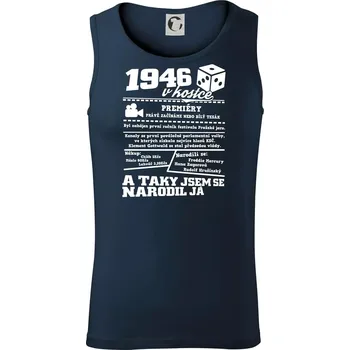 1946 v kostce - Tílko pánské Core - L ( Námořní modrá (velmi tmavá - téměř černá) )