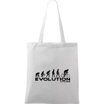 Evoluce cyklistiky - Taška bavlněná - 42 x 38 cm ( Bílá )