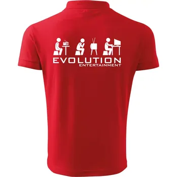 Pánská košile Evoluce zábavy - Polokošile pánská Pique Polo 203 - 5XL ( Červená )
