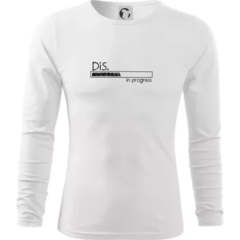Pánské oblečení In progress titul DiS. diplomovaný specialista - Triko s dlouhým rukávem FIT-T long sleeve - S ( Bílá )
