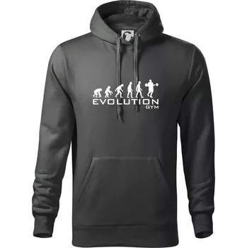 Pánská mikina Evoluce Gym - Mikina pánská Cape s kapucí - 4XL ( Tm. břidlice (šedozelená) )