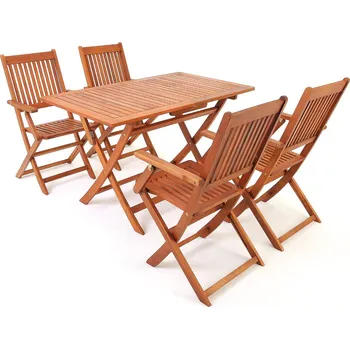 Zahradní sestava Casaria Zahradní sestava z akáciového dřeva, stůl a 4x židle 992819