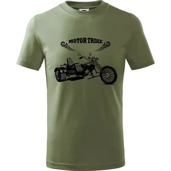 Moto trike - Tričko dětské bavlněné - 98 cm / 2 roky ( Khaki )