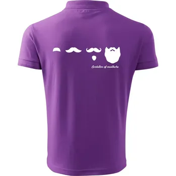 Pánská košile Evolution mustache - Polokošile pánská Pique Polo 203 - 4XL ( Fialová )