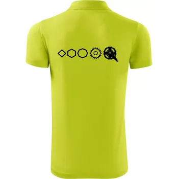 Pánská košile Evoluce pedály - Polokošile Victory sportovní (dresovina) - L ( Limetková )