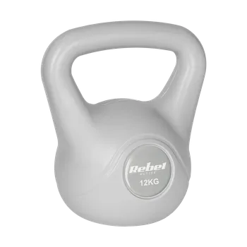 Bit Kettlebell Bitumenový 12 kg šedý REBEL ACTIVE RBA-2322G-12