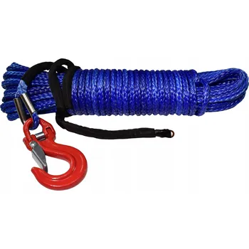 Lany Syntetické lano pro naviják 10 mm x 28 m + HÁK - modrá barva