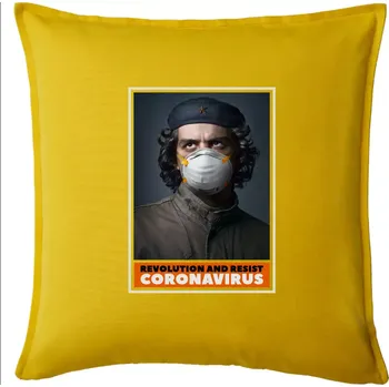 Polštář Corona Revolution and resist - Polštář 50x50 - 50x50 - Pouze potah ( Žlutá )