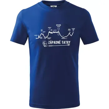 Chlapecké tričko Profil kopca Západné tatry - Tričko dětské bavlněné - 98 cm / 2 roky ( Královská modrá )