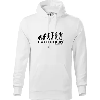Pánské oblečení Evoluce biatlonu Biathlon - Mikina pánská Cape s kapucí - XL ( Bílá )