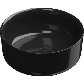 Umyvadlo na desku Hit, keramické, černé lesklé, 42x42 cm, HILAVRO42002