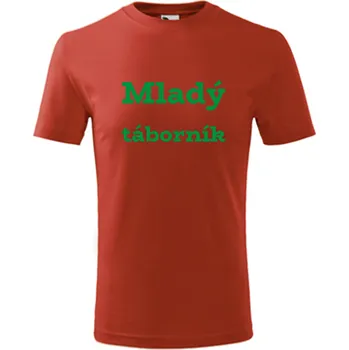 Chlapecké tričko Červené dětské tričko Mladý táborník - barva červená - velikost 10let