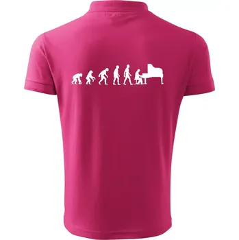 Pánská košile Evoluce piano - Polokošile pánská Pique Polo 203 - 4XL ( Purpurová )