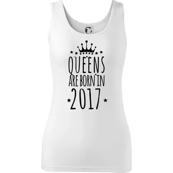 Dámské tričko Queens are born in 2017 - Dámské tílko - XS ( Bílá )