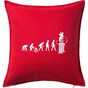 Polštář Evoluce kominík - Polštář 50x50 - 50x50 - Pouze potah ( Červená )