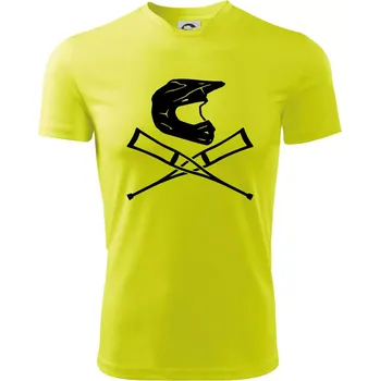 Cross helma / berle - Dětské triko sportovní (dresovina) - 158 cm/12 let ( Neonově žlutá )