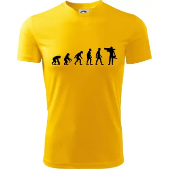 Chlapecké tričko Evoluce dřevorubec - pila a kmen - Dětské triko sportovní (dresovina) - 158 cm/12 let ( Žlutá )