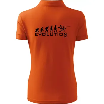 Evoluce lyžování - Polokošile dámská Pique Polo - S ( Oranžová )