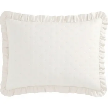 Povlak na polštářek Povlak na polštář 50x60 prošívaná s volánkem dekorativní Celia KRÉMOVÁ
