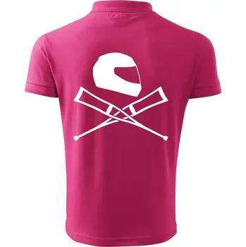 Pánská košile Silniční helma / berle - Polokošile pánská Pique Polo 203 - 2XL ( Purpurová )